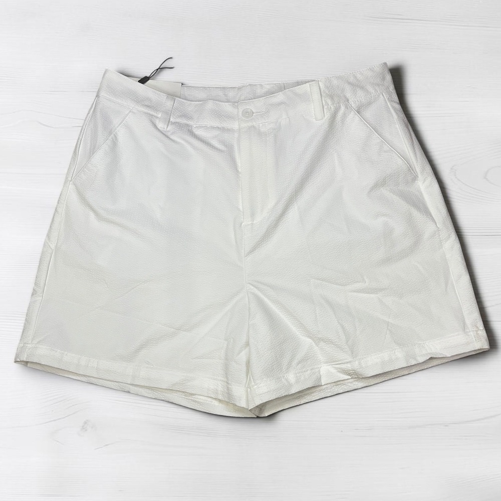 Walter Hagen Clubhouse Traditional 7" Golf Shorts White WGH14405TL Womens 10